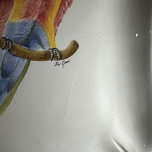 Este Made in Italy P/32 Decorator & Mano Parrot Plate (10.5”) - Picture 6 of 7
